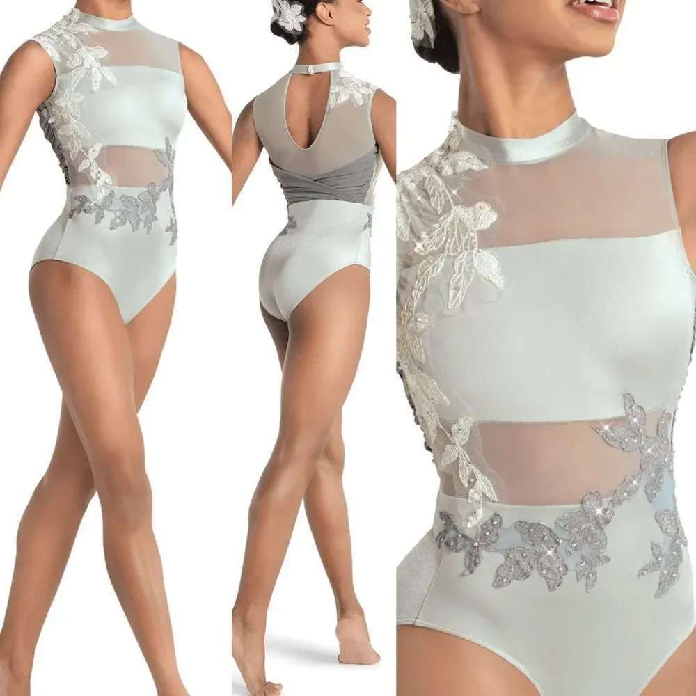 Revolution solo Tenth House gray leotard AERIAL VIEW TH23091 MC-Medium child